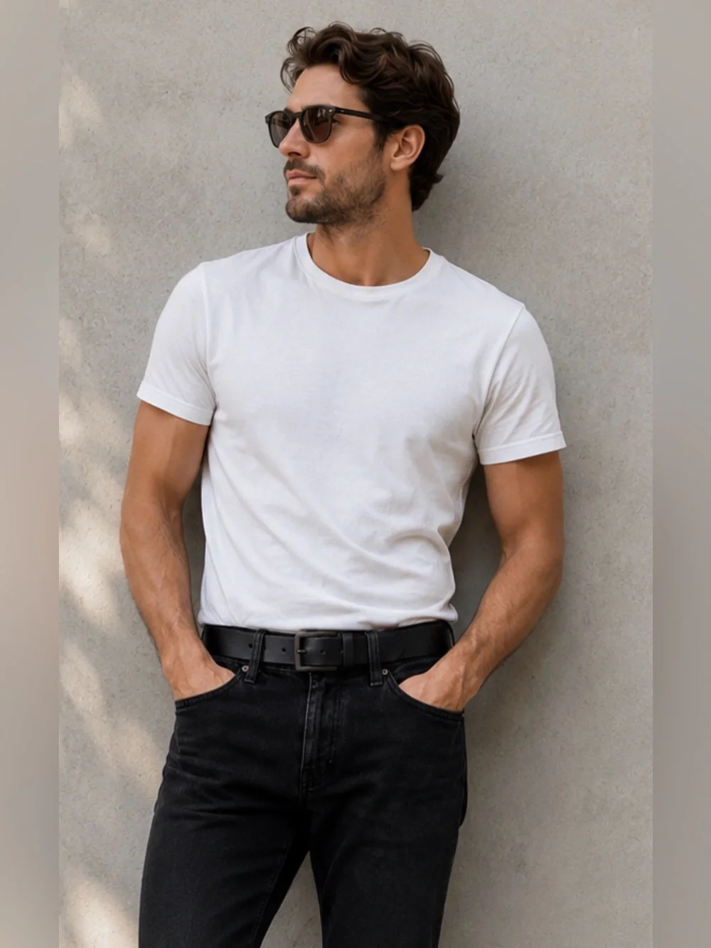 NWT Black PU Leather Belt | Matte Black Buckle | Modern Minimalist Style